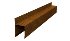 Планка опорная составная внешняя для забора жалюзи Palermo 0,45 Print Elite Golden Wood TwinColor (1,8м)