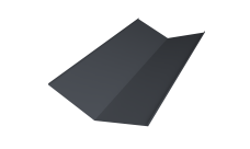 Планка ендовы нижней 300х300 0,4 PE-Double с пленкой RAL 7024 мокрый асфальт (2м)