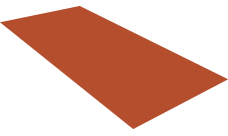 Плоский лист 0,5 Satin Matt с пленкой RAL 8004 терракота